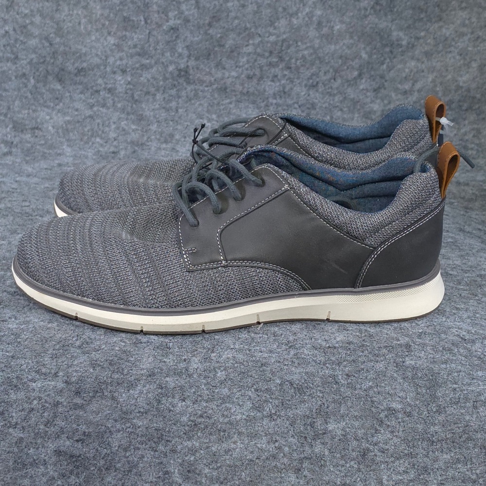 IZOD Kyler Mens Grey Knit Memory Foam Lace Up Sneakers Shoes 11 M - Picture 4 of 7